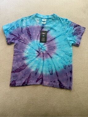 Kids Blue Purple Tie Dye T-Shirt KMA Kids 4-5Y NWT